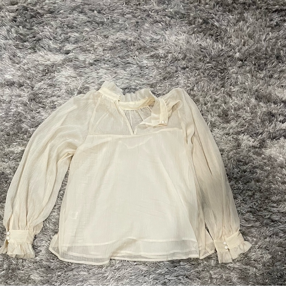 Elegant Cream Women's Blouse